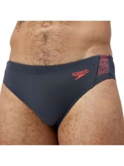 Speedo Hyperboom Splice Briefs - Grey Lead/Neon Coral -Swimmer Shop 00301718663 7