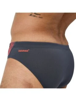 Speedo Hyperboom Splice Briefs - Grey Lead/Neon Coral -Swimmer Shop 00301718663 8
