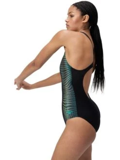 Speedo Tech Panel Splice Medalist One Piece - Turquoise Gem 15 Speedo Tech Panel Splice Medalist One Piece - Turquoise Gem -Swimmer Shop 00305516569 4