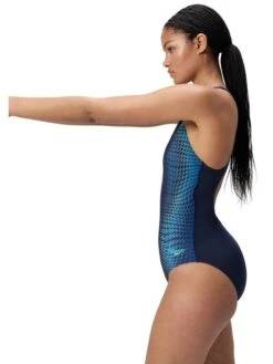 Speedo Tech Panel Splice Medalist One Piece - Lagoon Blue 14 Speedo Tech Panel Splice Medalist One Piece - Lagoon Blue -Swimmer Shop 00305518661 3