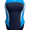 Speedo Highneck Splice X-Back One Piece - Lagoon Blue 2 Speedo Highneck Splice X-Back One Piece - Lagoon Blue -Swimmer Shop 00425018661