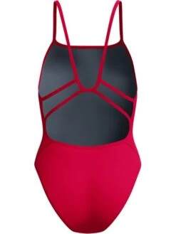 Speedo Solid Web Back One Piece - Ruby -Swimmer Shop 00439817784 2