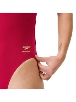 Speedo Solid Web Back One Piece - Ruby -Swimmer Shop 00439817784 7