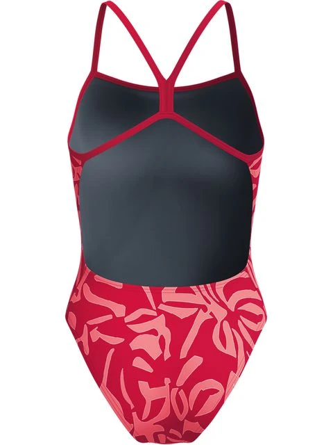 Speedo Printed V-Back 2.0 One Piece - Seashell Illusions/Summer Orange 5 Speedo Printed V-Back 2.0 One Piece - Seashell Illusions/Summer Orange - Image 3