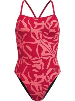 Speedo Printed V-Back 2.0 One Piece - Seashell Illusions/Summer Orange