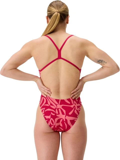Speedo Printed V-Back 2.0 One Piece - Seashell Illusions/Summer Orange 8 Speedo Printed V-Back 2.0 One Piece - Seashell Illusions/Summer Orange - Image 6