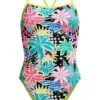 Speedo Printed V-Back 2.0 One Piece - Tropicana/Black -Swimmer Shop 00477518773 1