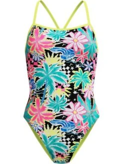 Speedo Printed V-Back 2.0 One Piece - Tropicana/Black