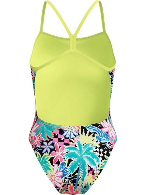 Speedo Printed V-Back 2.0 One Piece - Tropicana/Black 5 Speedo Printed V-Back 2.0 One Piece - Tropicana/Black - Image 3