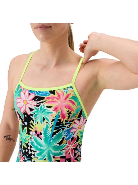 Speedo Printed V-Back 2.0 One Piece - Tropicana/Black 9 Speedo Printed V-Back 2.0 One Piece - Tropicana/Black - Image 7