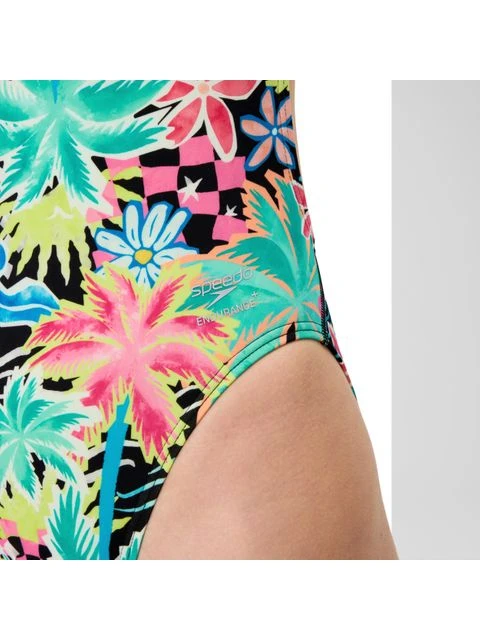 Speedo Printed V-Back 2.0 One Piece - Tropicana/Black 10 Speedo Printed V-Back 2.0 One Piece - Tropicana/Black - Image 8