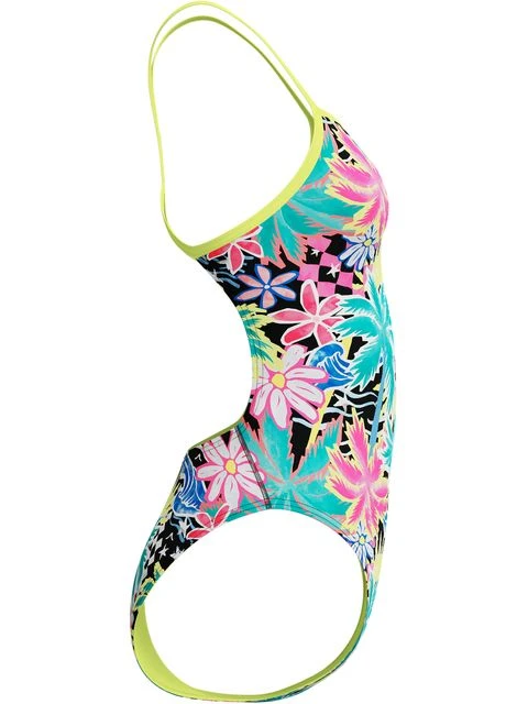Speedo Printed V-Back 2.0 One Piece - Tropicana/Black 4 Speedo Printed V-Back 2.0 One Piece - Tropicana/Black - Image 2