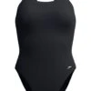 Speedo Active Back One Piece - Black/Silver -Swimmer Shop 005069001