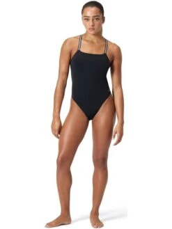 Speedo Active Back One Piece - Black/Silver -Swimmer Shop 005069001 6