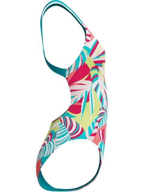 Speedo Printed Leaderback One Piece - Fronds/Turquoise Gem 4 Speedo Printed Leaderback One Piece - Fronds/Turquoise Gem - Image 2