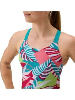 Speedo Printed Leaderback One Piece - Fronds/Turquoise Gem 17 Speedo Printed Leaderback One Piece - Fronds/Turquoise Gem -Swimmer Shop 00515918768 7