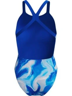 Speedo Printed Powerback One Piece - Ocean Wash/Lagoon Blue -Swimmer Shop 00516018761 2