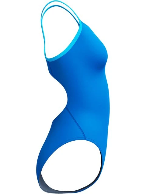 Speedo Solid Flyback One Piece - Lagoon Blue/Picton Blue 4 Speedo Solid Flyback One Piece - Lagoon Blue/Picton Blue - Image 2