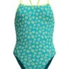 Speedo Printed Turnback One Piece - Bloom Burst/Turquoise Gem -Swimmer Shop 00516418765