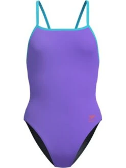 Speedo Solid Tri Back One Piece - Indigo Glow/Picton Blue