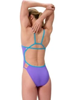 Speedo Solid Tri Back One Piece - Indigo Glow/Picton Blue -Swimmer Shop 00516815333 4