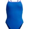 Speedo Solid Tri Back One Piece - Lagoon Blue/Indigo Glow