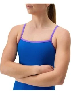 Speedo Solid Tri Back One Piece - Lagoon Blue/Indigo Glow -Swimmer Shop 00516818661 7