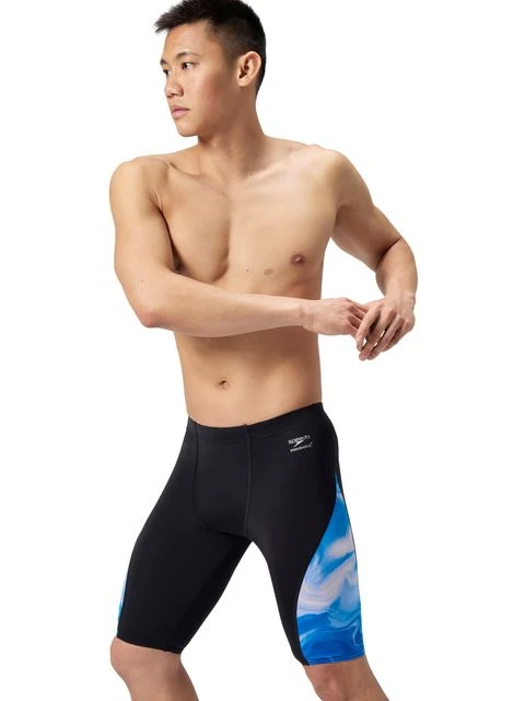 Speedo Print Spliced Jammers - Ocean Wash/Black 7 Speedo Print Spliced Jammers - Ocean Wash/Black - Image 5