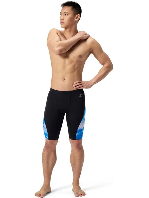Speedo Print Spliced Jammers - Ocean Wash/Black 9 Speedo Print Spliced Jammers - Ocean Wash/Black - Image 7