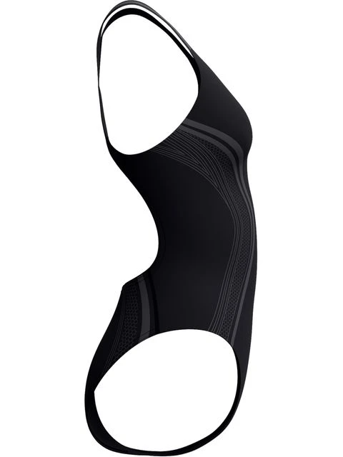 Speedo Printed Performance Back One Piece - Black 4 Speedo Printed Performance Back One Piece - Black - Image 2