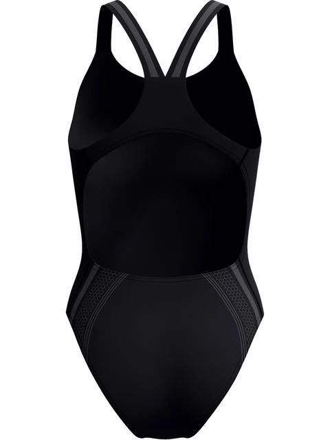 Speedo Printed Performance Back One Piece - Black 5 Speedo Printed Performance Back One Piece - Black - Image 3