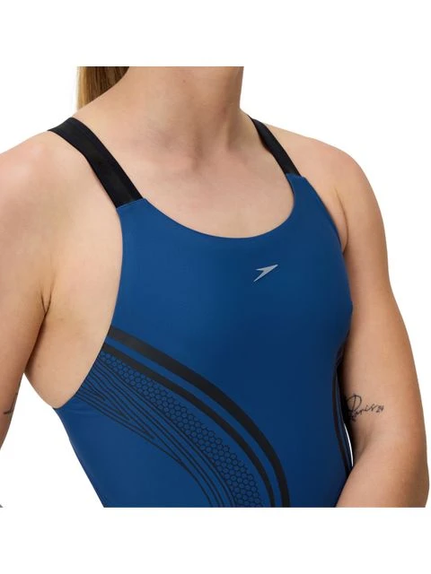 Speedo Printed Performance Back One Piece - Night 9 Speedo Printed Performance Back One Piece - Night - Image 7