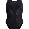 Speedo Printed Active Back One Piece - Black