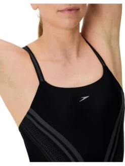 Speedo Printed Active Back One Piece - Black -Swimmer Shop 00530200334 6
