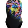 Speedo Placement Print Powerback One Piece - Static Volta/Anthracite -Swimmer Shop 00532518889