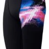 Speedo Placement Print Jammers - Electro Static/Black -Swimmer Shop 00534718887