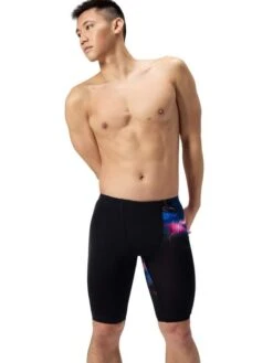 Speedo Placement Print Jammers - Electro Static/Black -Swimmer Shop 00534718887 2