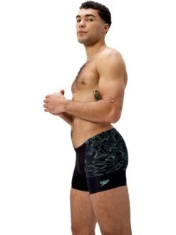 Speedo Hyperboom Aquashort - Black/Alfalfa Green -Swimmer Shop 0973418666 3