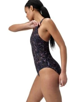 Speedo Hyperboom Allover Medalist One Piece - Bright Peach -Swimmer Shop 1219918692 3 1