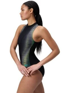 Speedo Tech Panel Hydrasuit One Piece - Turquoise Gem -Swimmer Shop 1244516569 3