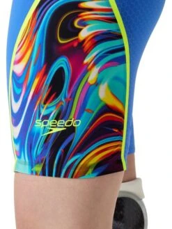 Speedo Fastskin LZR Pure Intent 2.0 Openback Kneeskin - Molten Blur/Cobalt/Hyper Yellow -Swimmer Shop 1585518465 7
