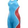 Speedo Fastskin LZR Pure Intent 2.0 Openback Kneeskin - Blue/Red/Snow -Swimmer Shop 15855h779