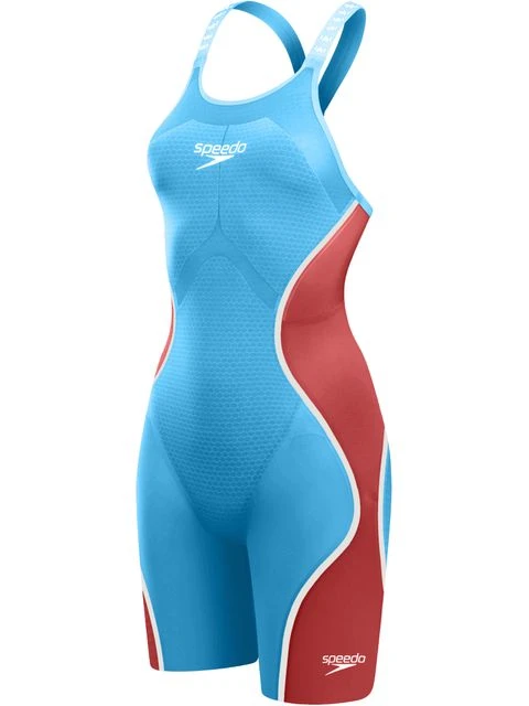 Speedo Fastskin LZR Pure Intent 2.0 Openback Kneeskin - Blue/Red/Snow 3 Speedo Fastskin LZR Pure Intent 2.0 Openback Kneeskin - Blue/Red/Snow