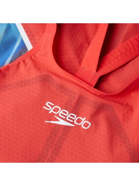 Speedo Fastskin LZR Pure Intent 2.0 Openback Kneeskin - Red/Blue/Snow 5 Speedo Fastskin LZR Pure Intent 2.0 Openback Kneeskin - Red/Blue/Snow - Image 3