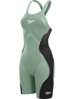 Speedo Fastskin LZR Pure Intent 2.0 Openback Kneeskin - Green/Black/Iridescent