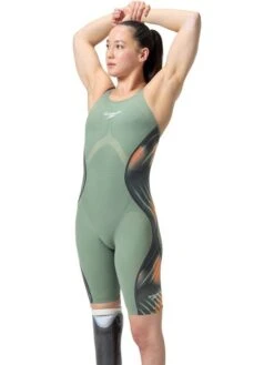 Speedo Fastskin LZR Pure Intent 2.0 Openback Kneeskin - Green/Nectarine/Iridescent 13 Speedo Fastskin LZR Pure Intent 2.0 Openback Kneeskin - Green/Nectarine/Iridescent -Swimmer Shop 15855h782 3