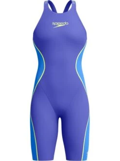 Speedo Fastskin LZR Pure Intent 2.0 Closedback Kneeskin - Deep Royal/Cobalt/Hyper Yellow