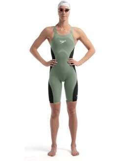 Speedo Fastskin LZR Pure Intent 2.0 Closeback Kneeskin - Country Green/Black/Iridescent -Swimmer Shop 15856h781 5