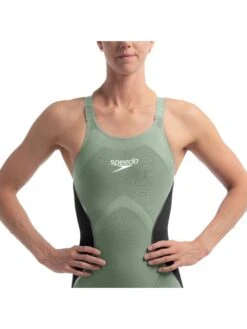 Speedo Fastskin LZR Pure Intent 2.0 Closeback Kneeskin - Country Green/Black/Iridescent -Swimmer Shop 15856h781 7