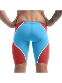 Speedo Fastskin LZR Pure Intent 2.0 Jammers - Blue/Red/Snow -Swimmer Shop 15857h779 8